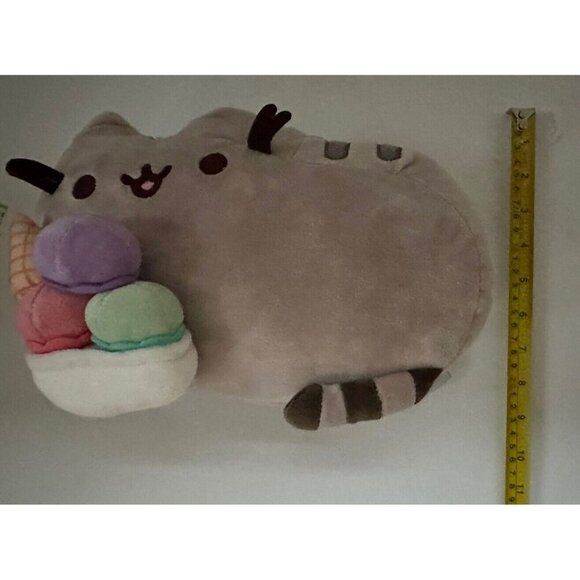 Pusheen The Facebook Cat Plush Ice Cream Sundae Cone Exclusive GUND 10" - Picture 8 of 9